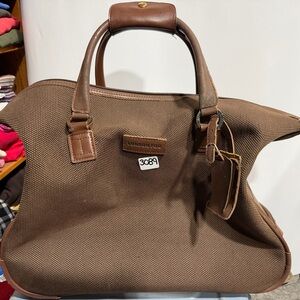 #3089-London Fog Tan Duffel Bag for Men